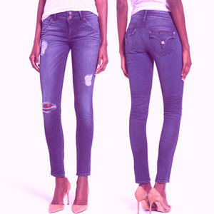 Women Collin Denim Skinny Ripped Pants Stretch Sli